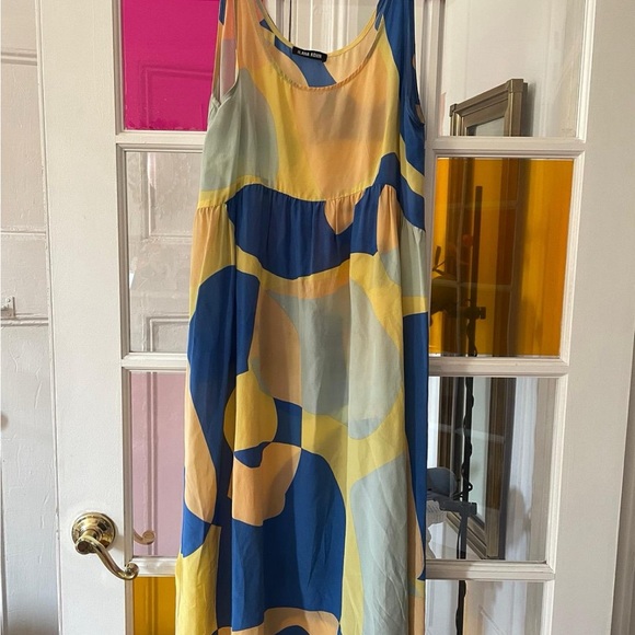 Ilana Kohn Yellow and Blue Midi Dress - Picture 4 of 6